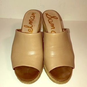 Sam Edelman espadrilles nude wedge 7.5